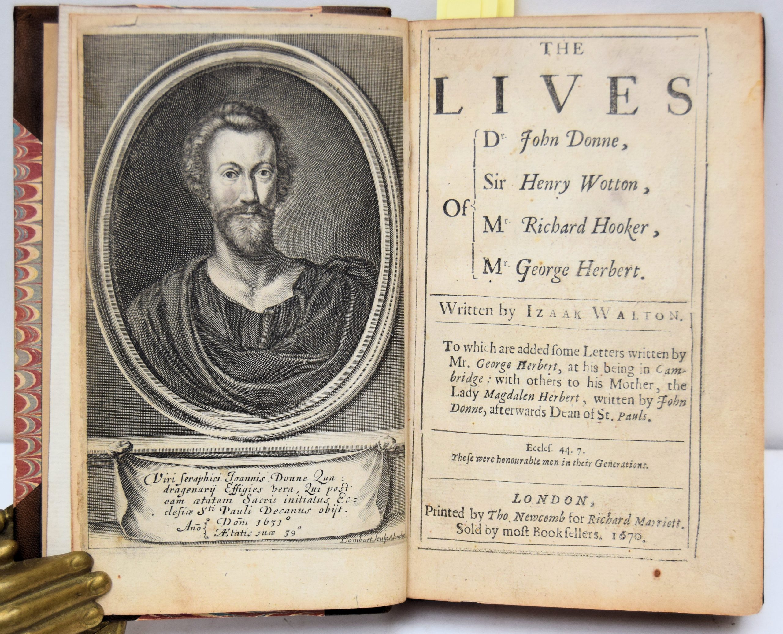 THE LIVES OF DR. JOHN DONNE, SIR HENRY WOTTON, MR. RICHARD HOOKER, MR. GEORGE HERBERT. WRITTEN BY IZAAK WALTON.. - Image 4