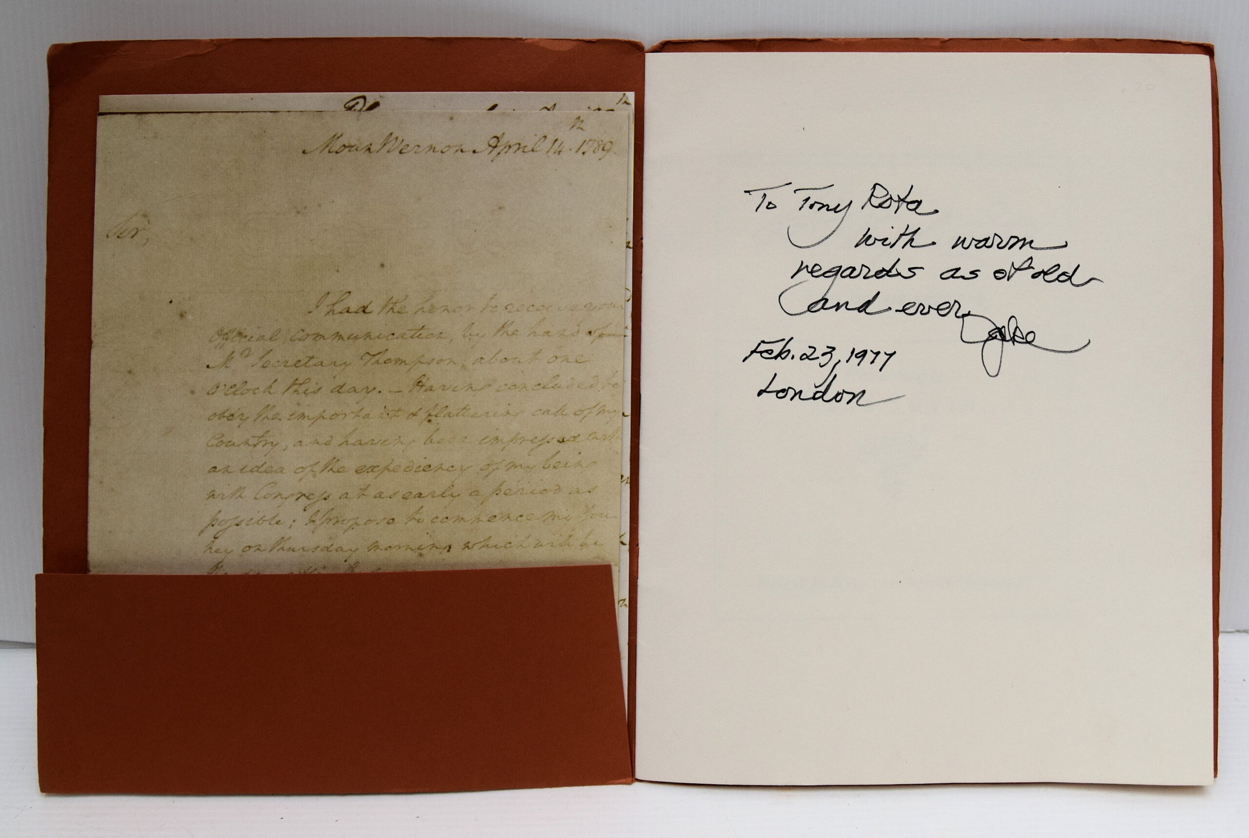 Go. WASHINGTON TWO OF HIS LETTERS. - Image 3